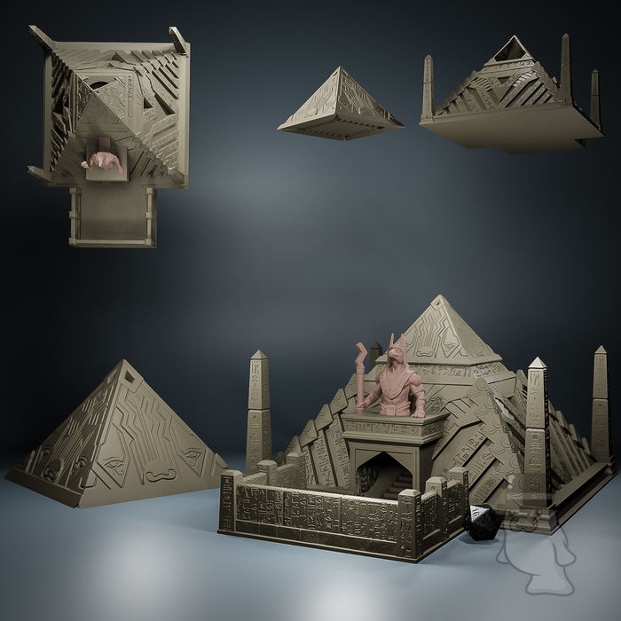 Egyptian Dice Tower / Dice Box Mythic Roll Unchained Games Mini